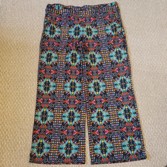 New Directions Multicolor Abstract Pants - Picture 1 of 4